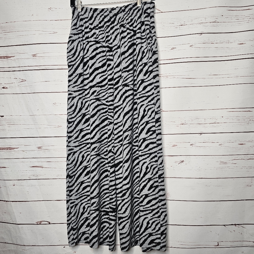 Shannon Passero Zebra Print Wide Leg Pants